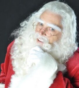 Real bearded Santa Claus portrait for Chicago events